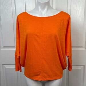 Express Relaxed Fit Orange Women's Top Size S Dolman Sleeve